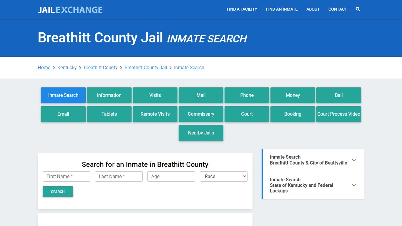 Breathitt County Jail, KY Inmate Search: Roster & Mugshots