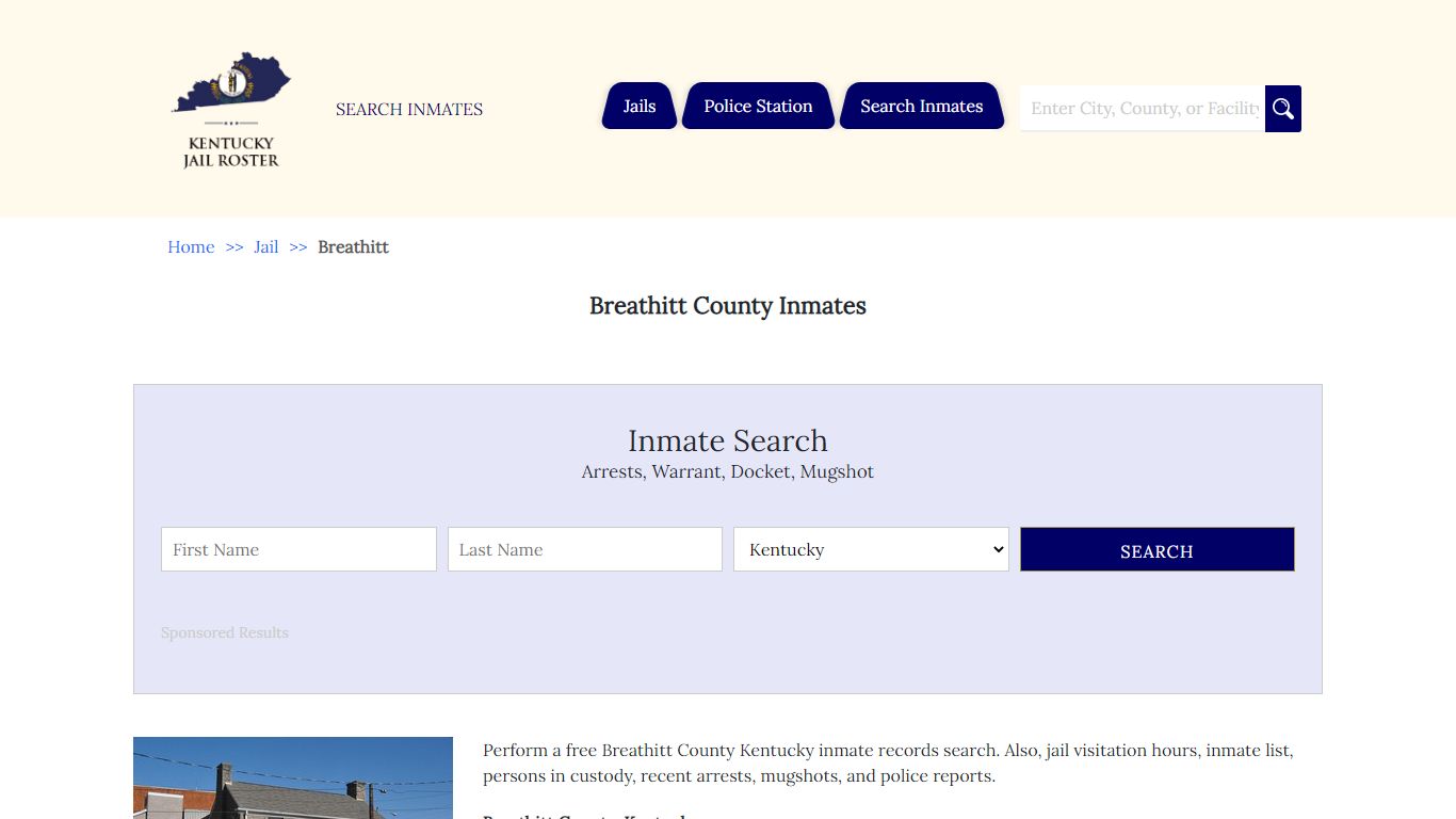 Breathitt County Inmates - Jail Roster Search