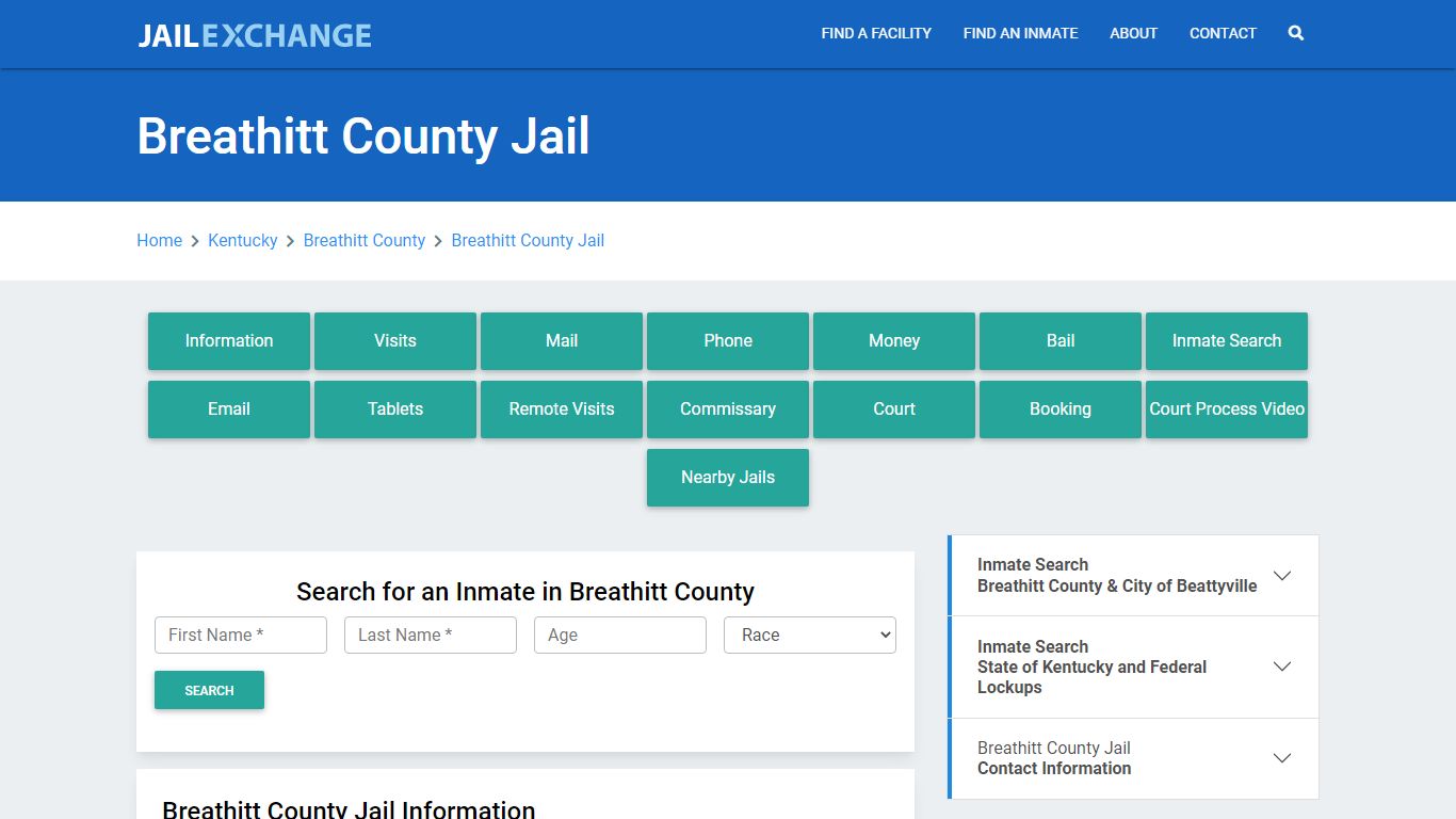 Breathitt County Jail Roster Lookup, KY, Inmate Search